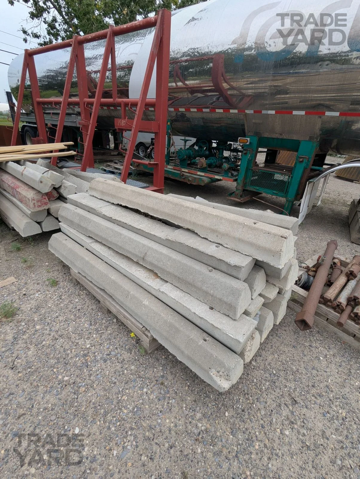 Stack of Concrete Railway Sleepers / Ties for Industrial Use