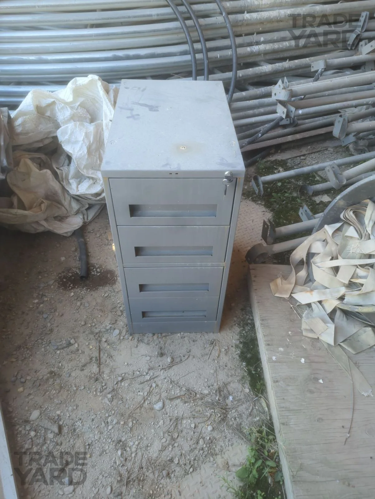 Gray 4-Drawer Filing Cabinet